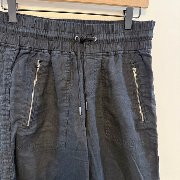 ATHLETA Cabo Linen Wide Leg Pants Black 4/p - Picture 3 of 12